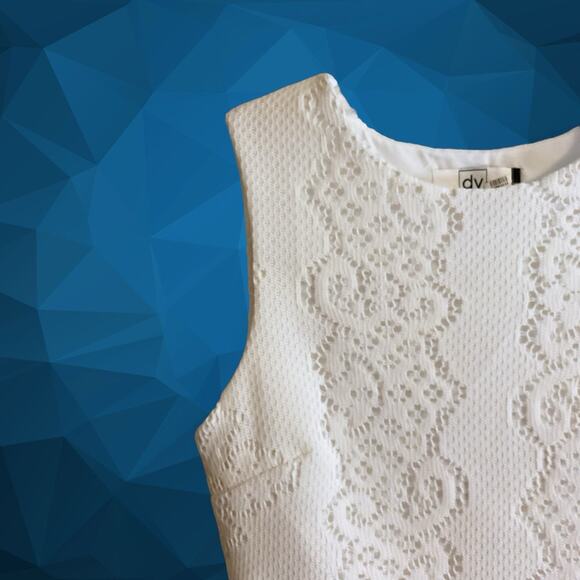 DOLCE VITA DRESS Women's Size XS White Lace Mini Lined Side Zip Wedding Shower - Picture 7 of 14